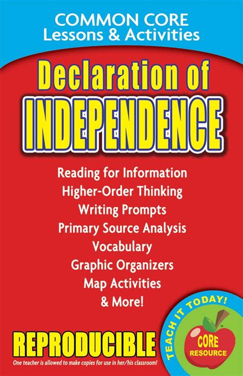 Declaration of Independence Common Core Lessons and Activities Epub