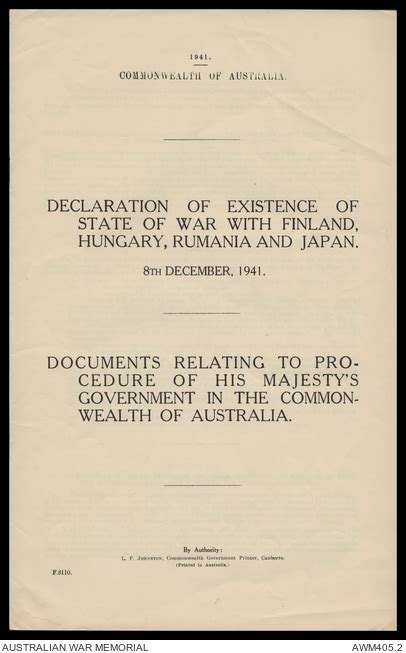 Declarations of War and Related Documents 1941-1942 PDF