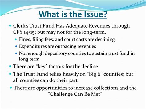 Declining Revenues and Trust: