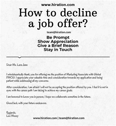 Declining a Job Offer Due to a Counter Offer: A Comprehensive Guide