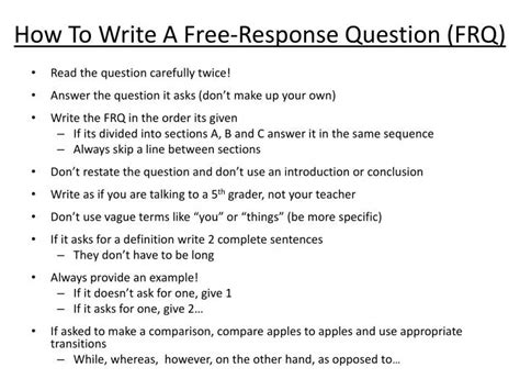 Deconstructing the FRQ Format