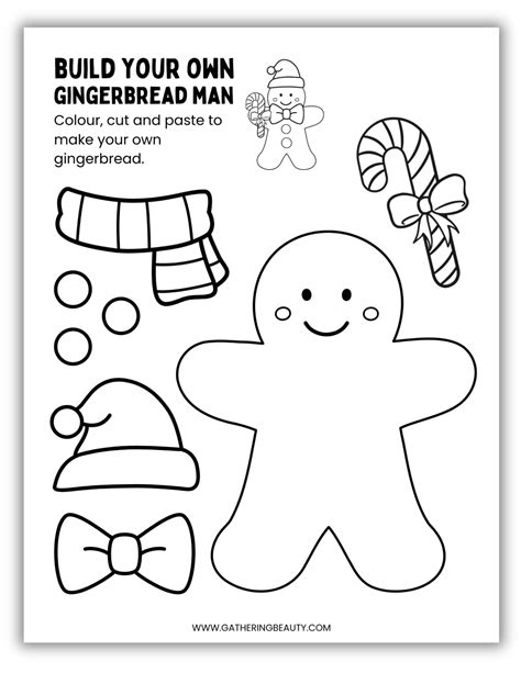 Decorate A Gingerbread Man Printable