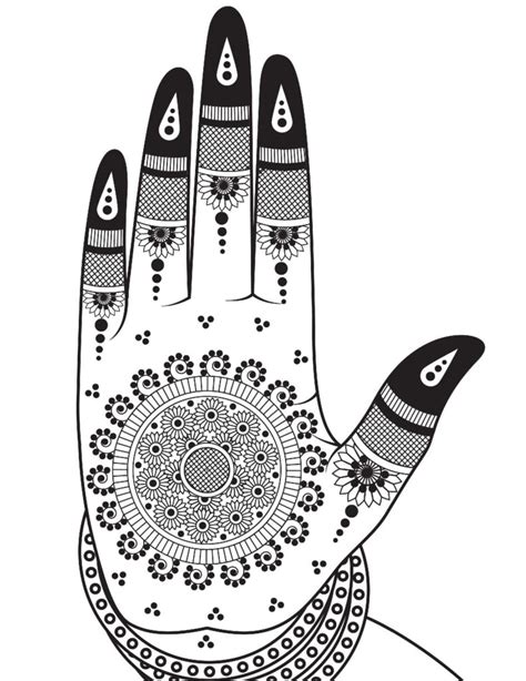 Decorative Mehandi HandsColouring Book PDF