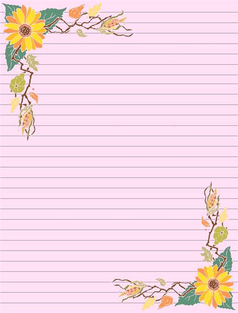 Decorative Printable Lined Paper With Border