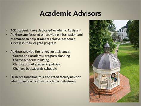 Dedicated Academic Advisors: