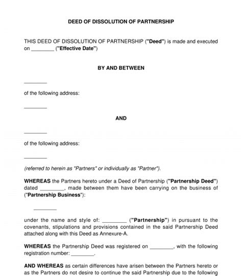 Deed Of Dissolution Partnership Aadi Web Office Epub