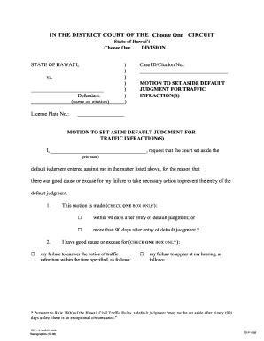 Default Judgment Template