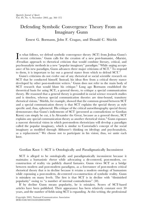 Defending Symbolic Convergence Theory From an Imaginary Gunn Ebook PDF