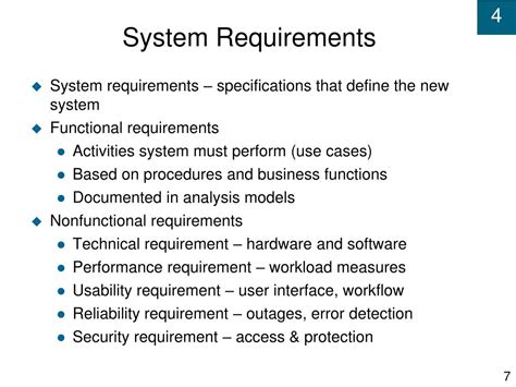 Define System Requirements: