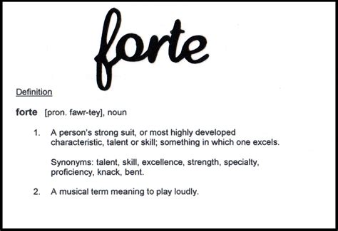 Define Your Forte