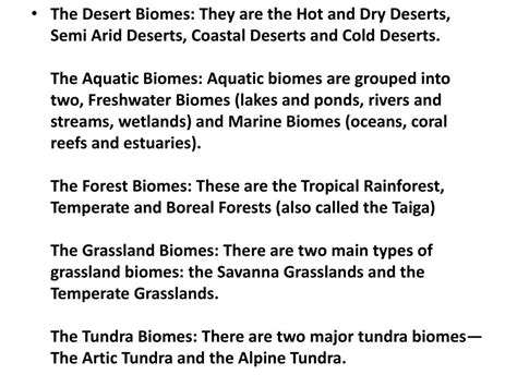 Defining Biomes: From Temperate Forests to Arid Deserts