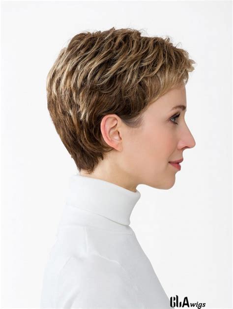 Defining Boycuts Synthetic Monofilament Straight Short Hairstyles