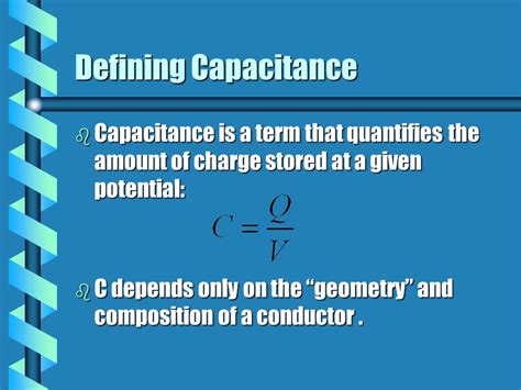 Defining Capacitance and Charge