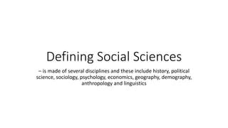 Defining Linguistics and Social Sciences