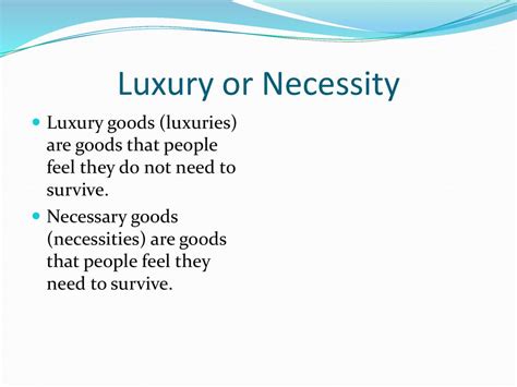 Defining Necessity Goods