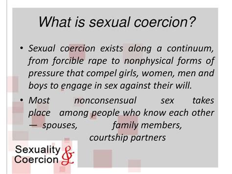 Defining Sexual Coercion