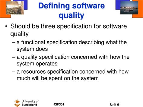 Defining Software Quality Standards: