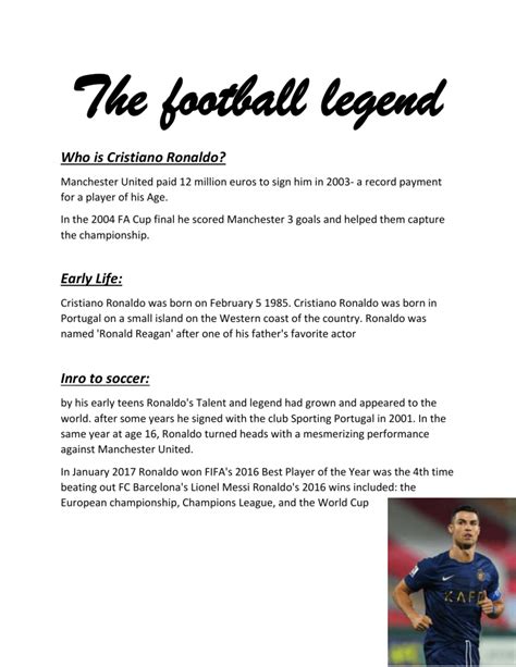 Defining a Legend: Early Life and Football Journey