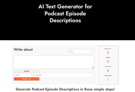 Defining a Podcast Description Generator AI