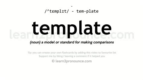 Definition Of Template