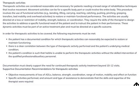 Definition of Therapeutic Activity CPT Codes