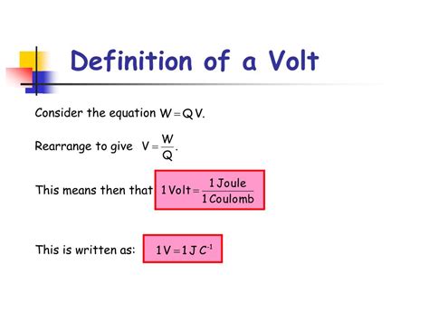 Definition of a Volt