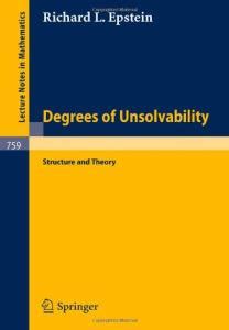 Degrees of Unsolvability Structure and Theory PDF