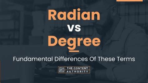 Degrees vs. Radians: A Fundamental Distinction