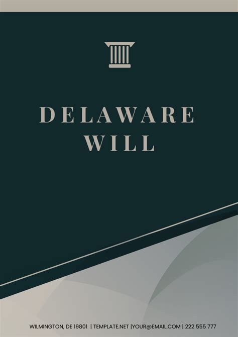 Delaware Will Template