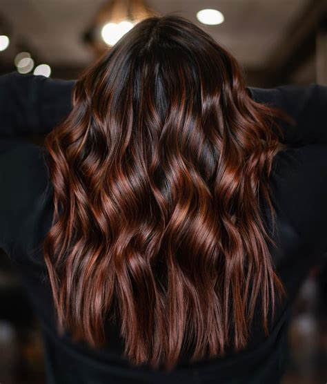 Delectable Dimensions: Chocolate Brown Hair Color with Caramel Highlights