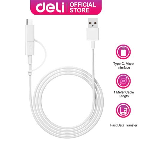 Deli Micro Retractable Cable Charger Doc