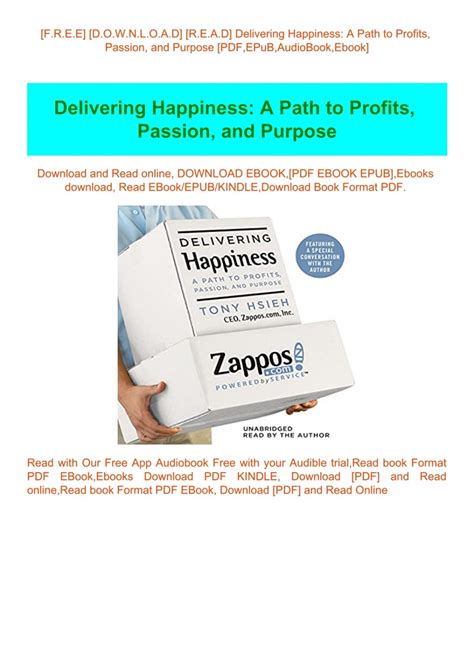 Delivering Happiness: A Path to Profits Passion and Purpose pdf Epub