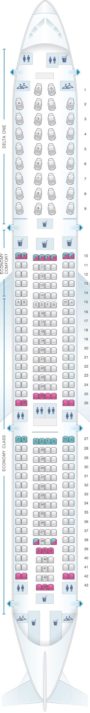 Delta Airbus A330 Seating Chart