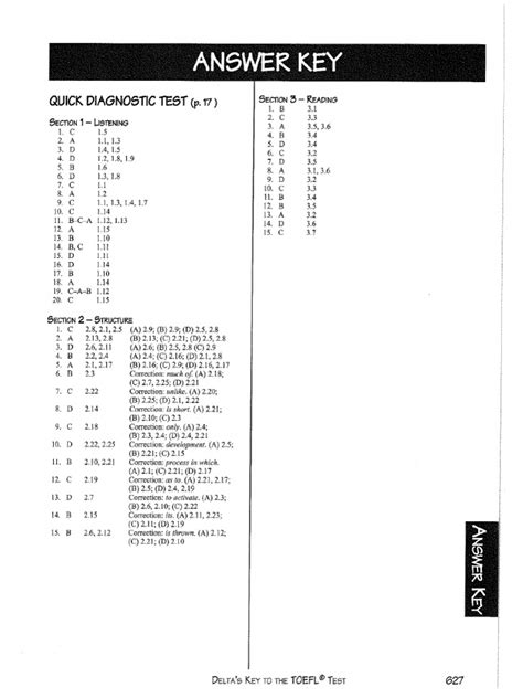 Delta Answer Key Doc