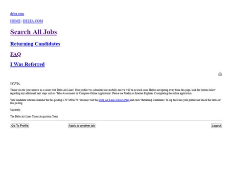 Delta Career Page