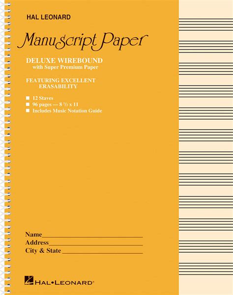 Deluxe Wirebound Super Premium Manuscript Paper Gold Cover PDF