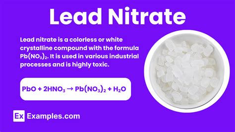 Delving into the Chemistry of Lead Nitrate
