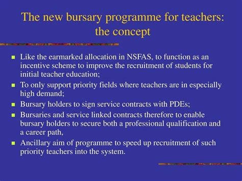 Delving into the Purpose of Bursaries