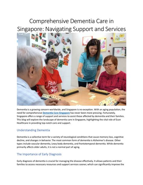 Dementia Care in Singapore: A Comprehensive Guide