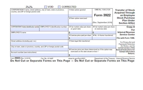 Demystifying the 3922 Tax Form: A Guide to Employee Stock Purchase Plans (ESPPs)