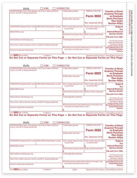 Demystifying the 3922 Tax Form: Your Essential Guide to Employee Stock Purchase Plans (ESPPs)