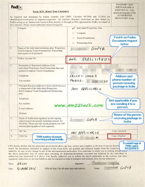 Demystifying the FedEx India KYC Form: An In-depth Guide