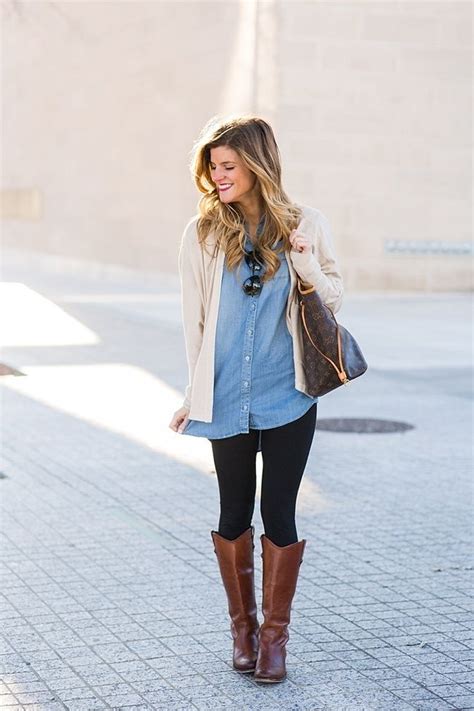 Denim Shirt with Leggings: A Timeless and Versatile Outfit