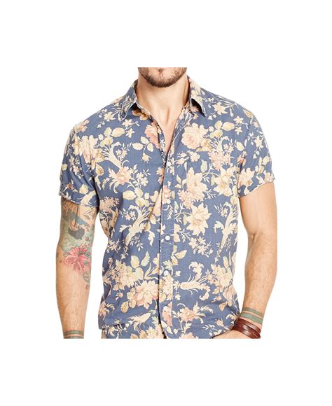 Denim and Flower Men's Shirts: A Flourishing Fusion of Rugged and Romantic