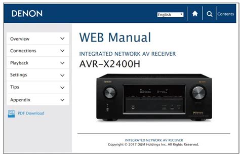 Denon Avr-2400 User Guide Ebook Kindle Editon