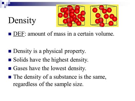 Density Defined: The Key to Image Resolution