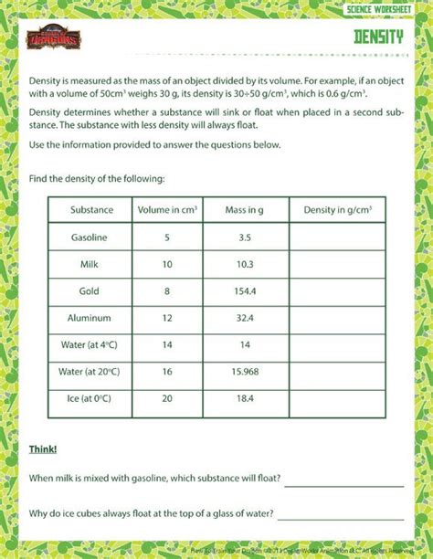 Density Physical Science If8767 Answer Doc