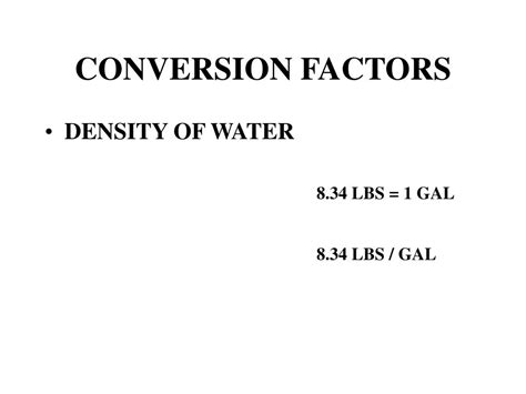 Density of Water: 8.34 lb/gal and Its Astonishing Applications