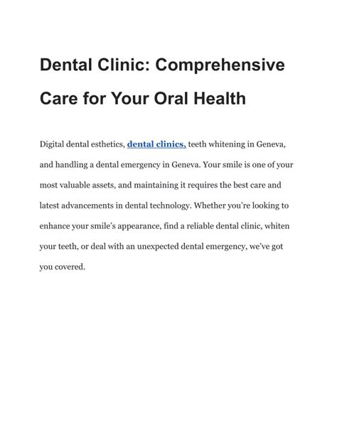 Dental Clinic Sembawang: Your Comprehensive Guide to Oral Health in the North