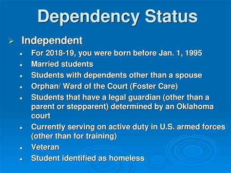 Dependency Status: Married vs. Independent
